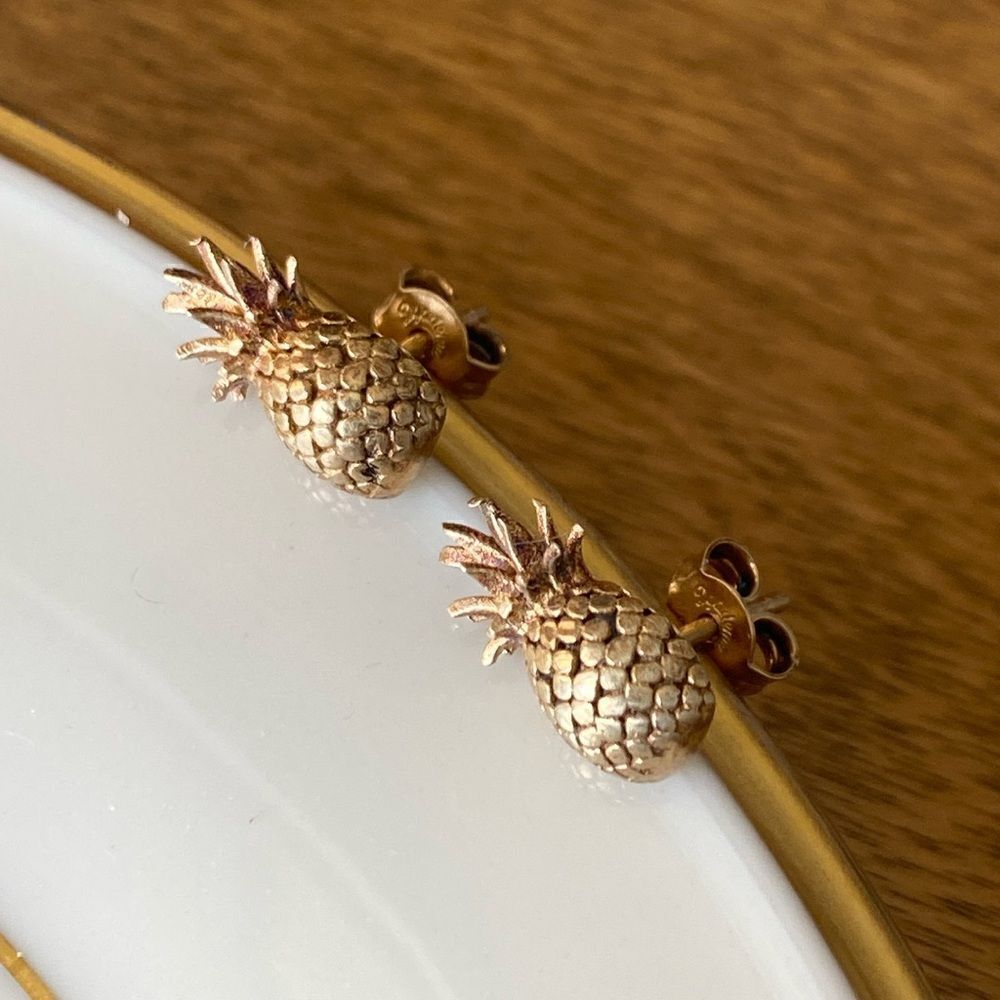 Sterling silver earrings with a gold wash